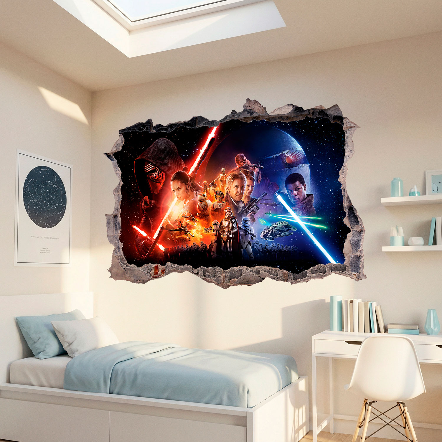 Wall Stickers: Hole The Force Awakens Star Wars