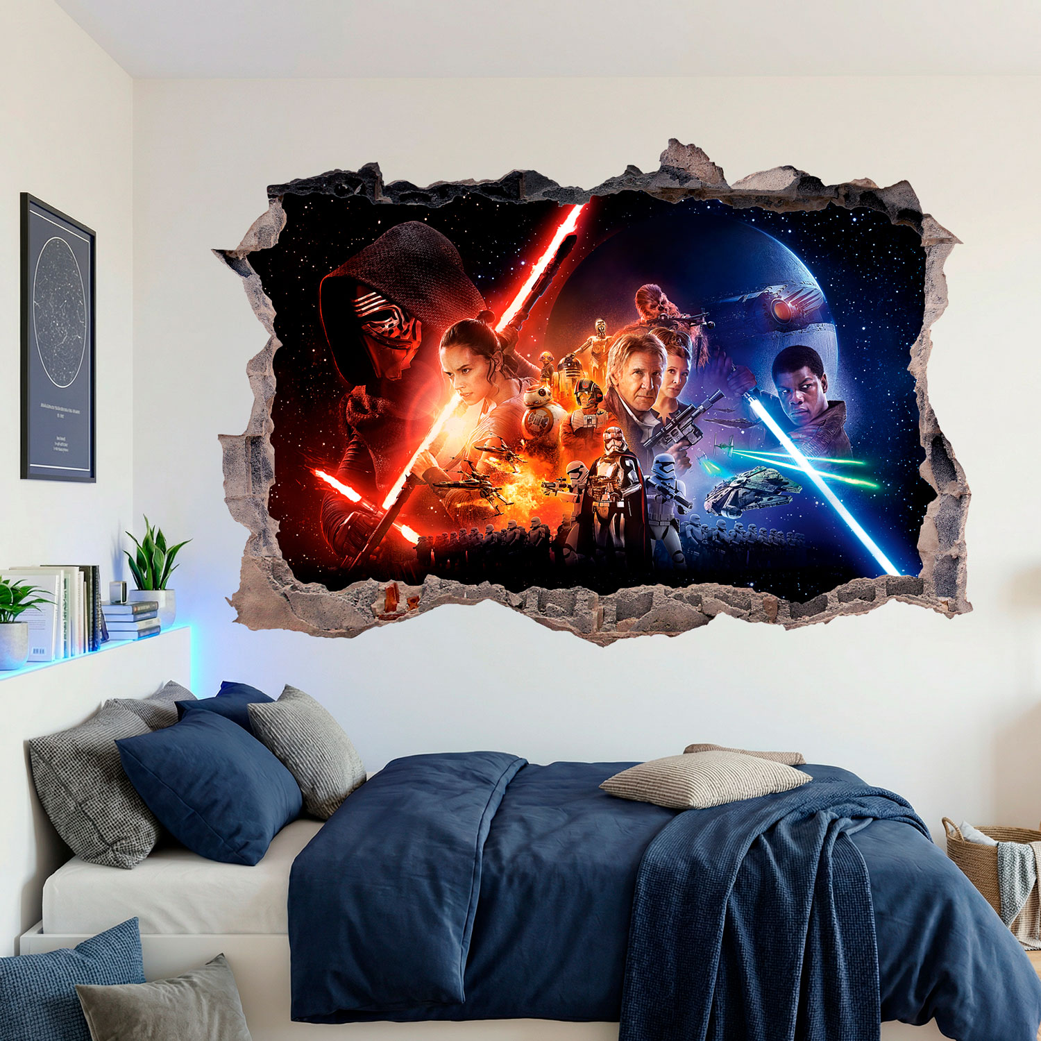 Wall Stickers: Hole The Force Awakens Star Wars