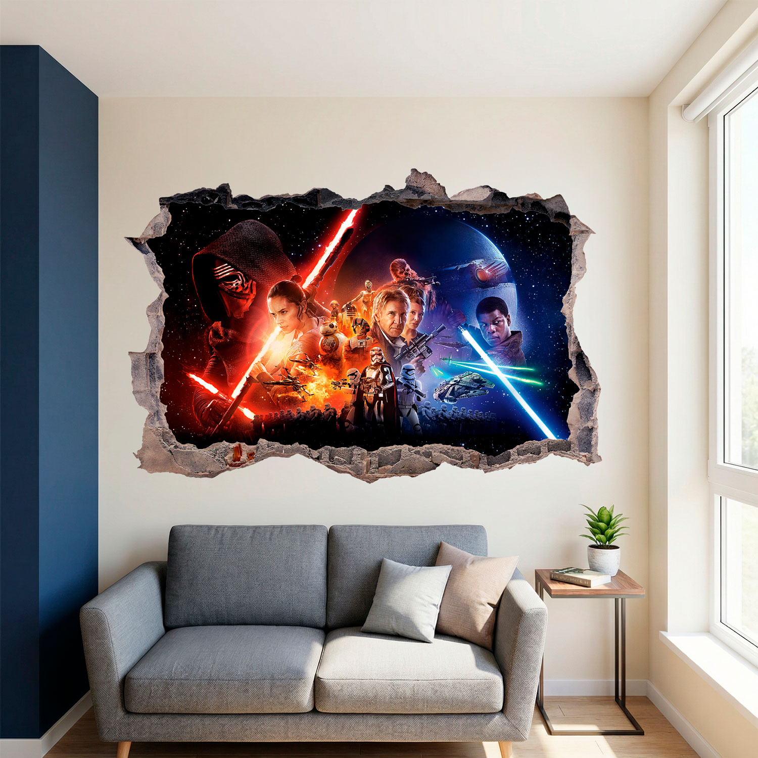 Wall Stickers: Hole The Force Awakens Star Wars