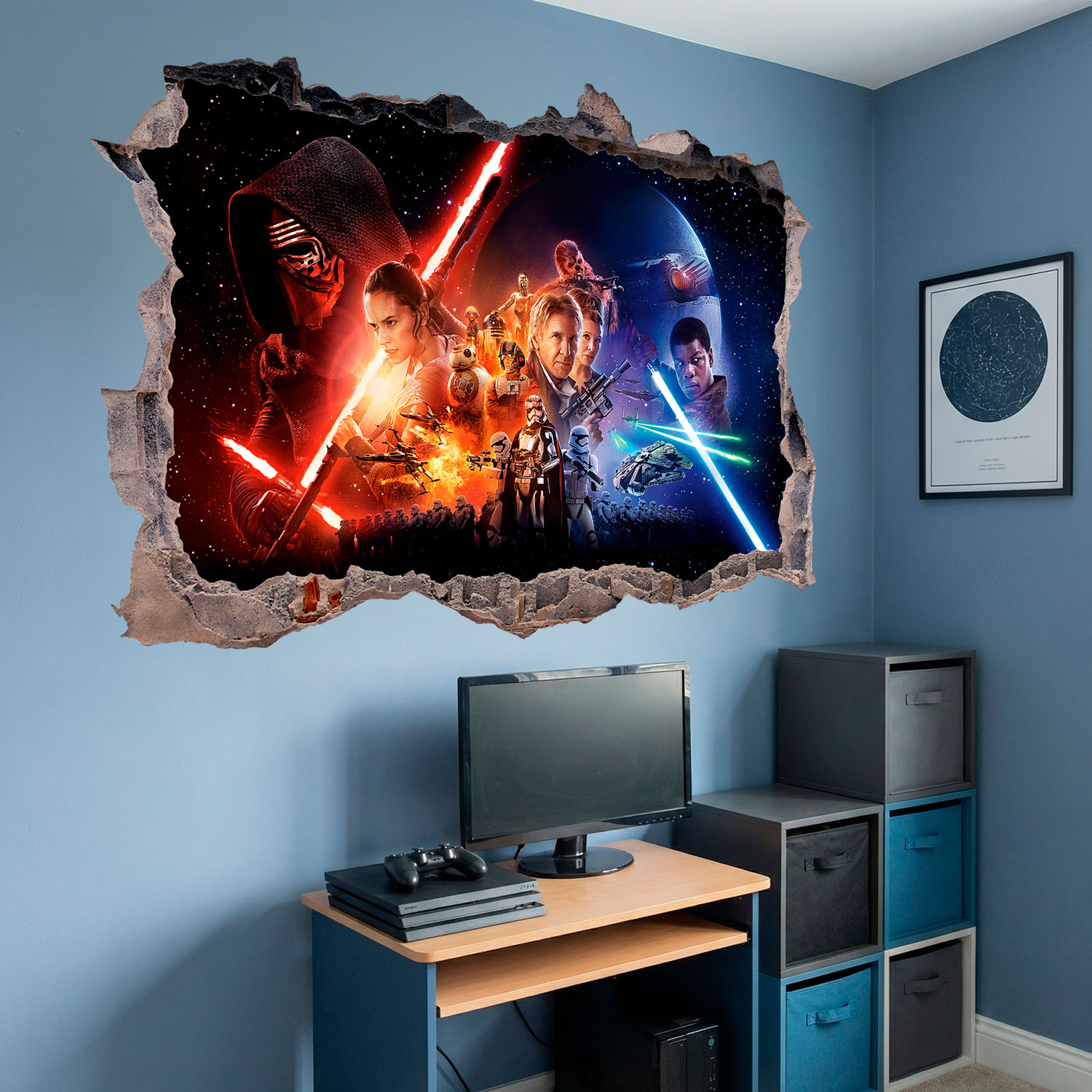 Wall Stickers: Hole The Force Awakens Star Wars
