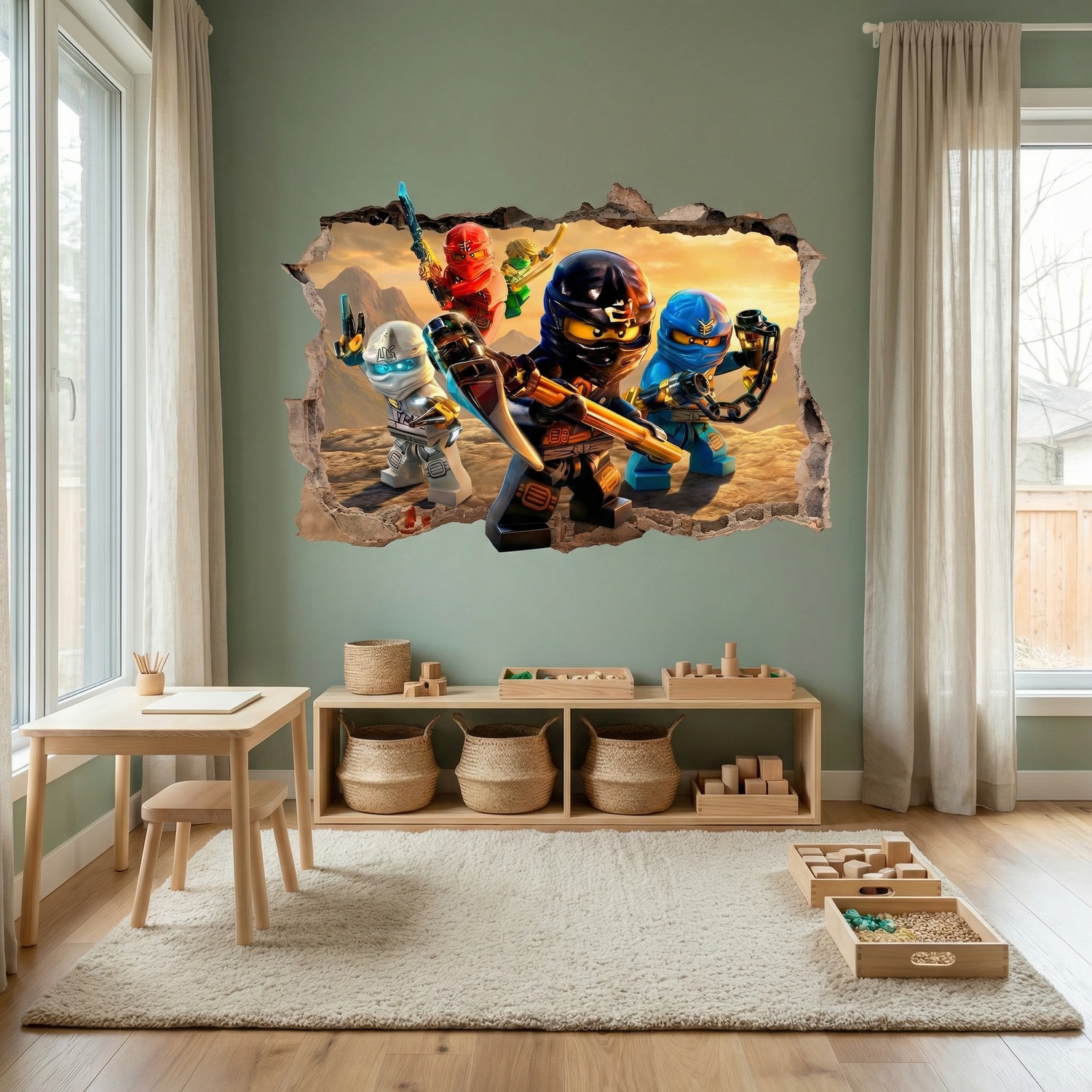 Wall Stickers: Hole Lego Ninjago
