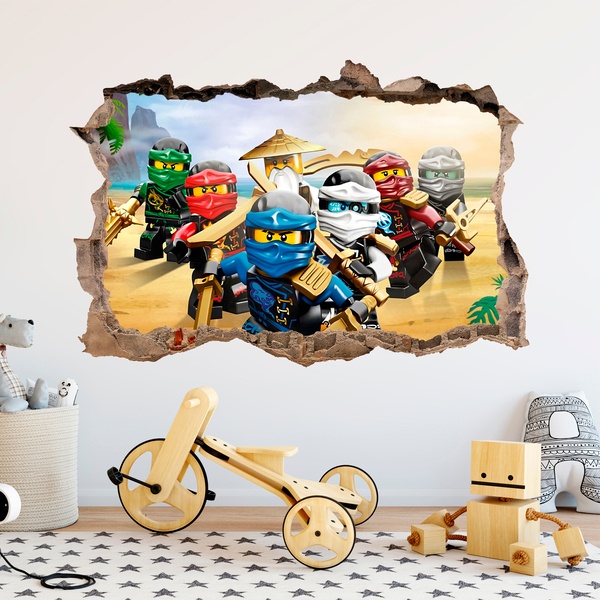 Wall Stickers: Hole Lego Team Ninjago