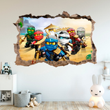 Wall Stickers: Hole Lego Team Ninjago 3