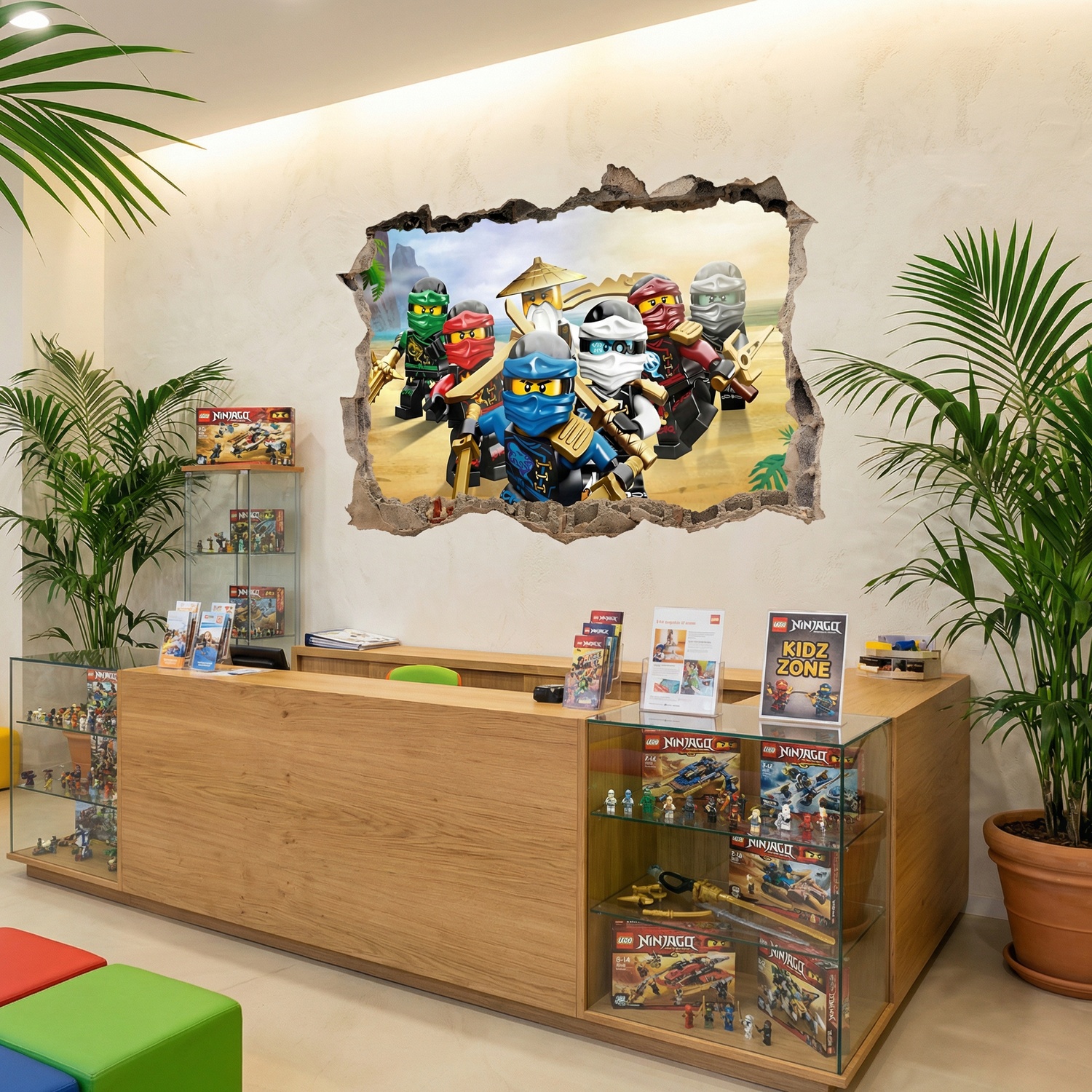 Wall Stickers: Hole Lego Team Ninjago