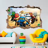 Wall Stickers: Hole Lego Team Ninjago 4