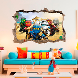 Wall Stickers: Hole Lego Team Ninjago 5