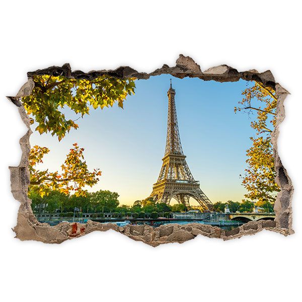 Wall Stickers: Hole Eiffel Tower