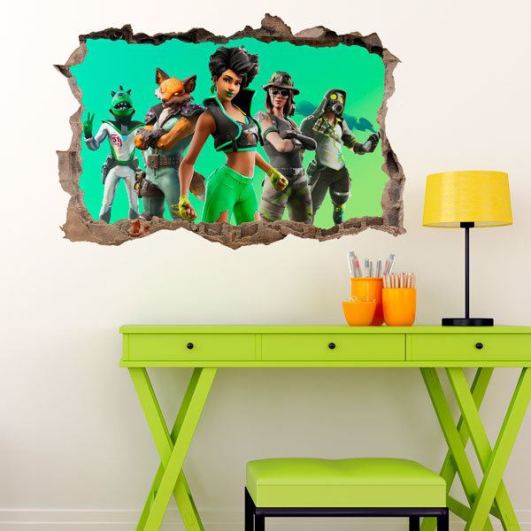 Wall sticker Hole Fortnite players