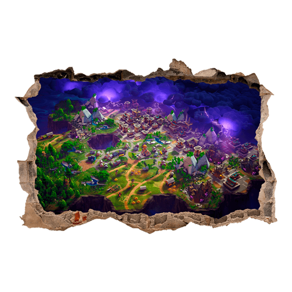 Wall sticker Hole map Fortnite