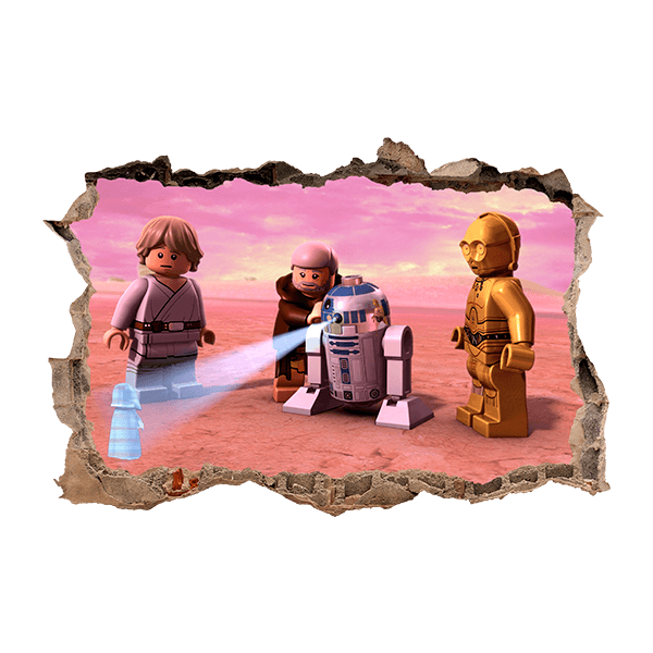 Wall Stickers: Lego, Star Wars message from R2D2