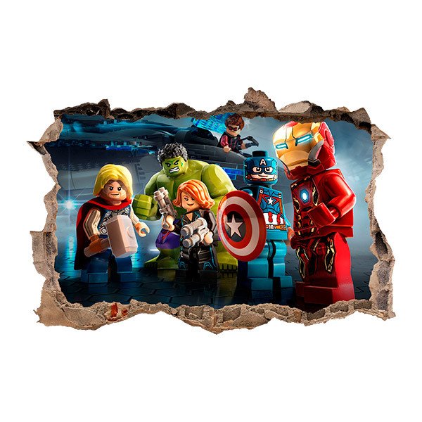 Wall Stickers: Lego, superheroes meeting