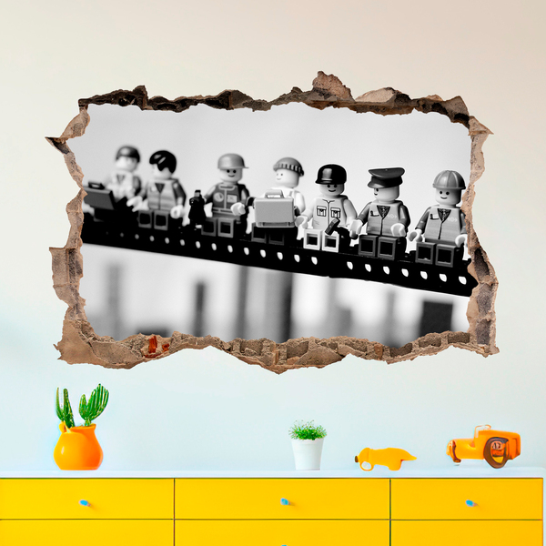 Wall Stickers: Lego, Workers on the Beam