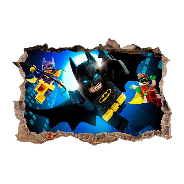 Wall Stickers: Lego, Batman, Robin and Batgirl
