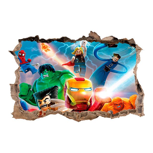Wall Stickers: Lego, super heroes on the attack