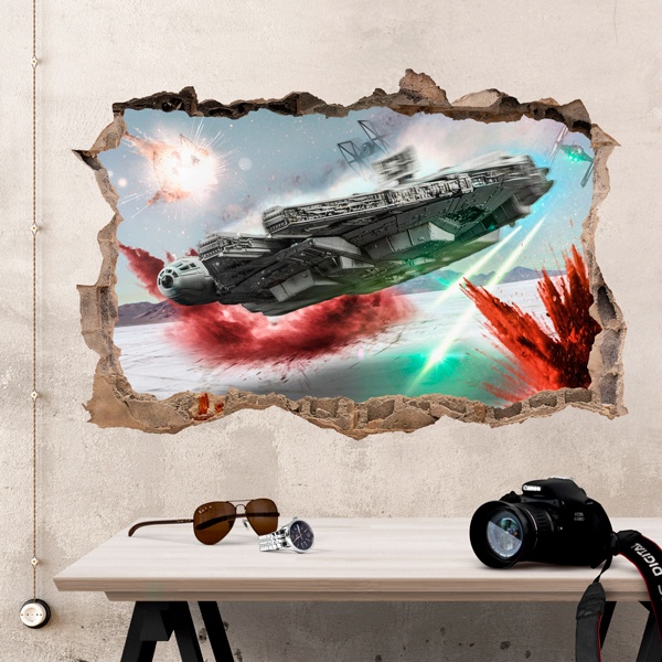 Wall Stickers: Millennium Falcon in battle