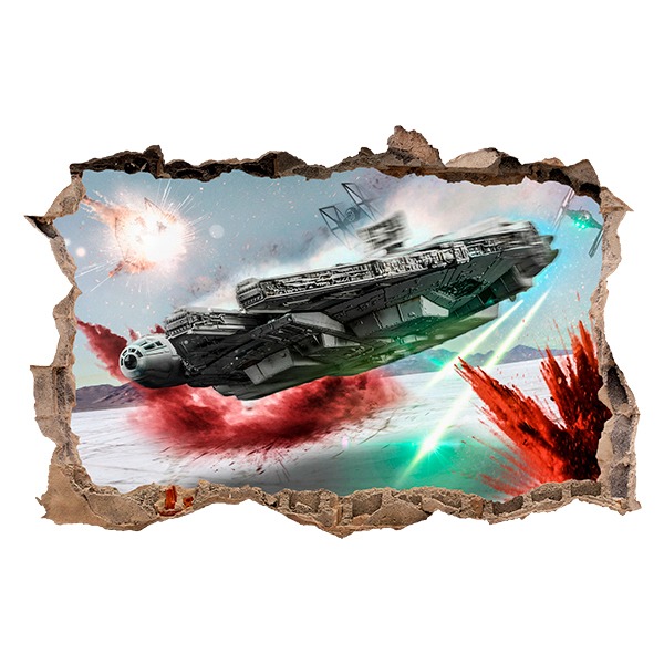 Wall Stickers: Millennium Falcon in battle