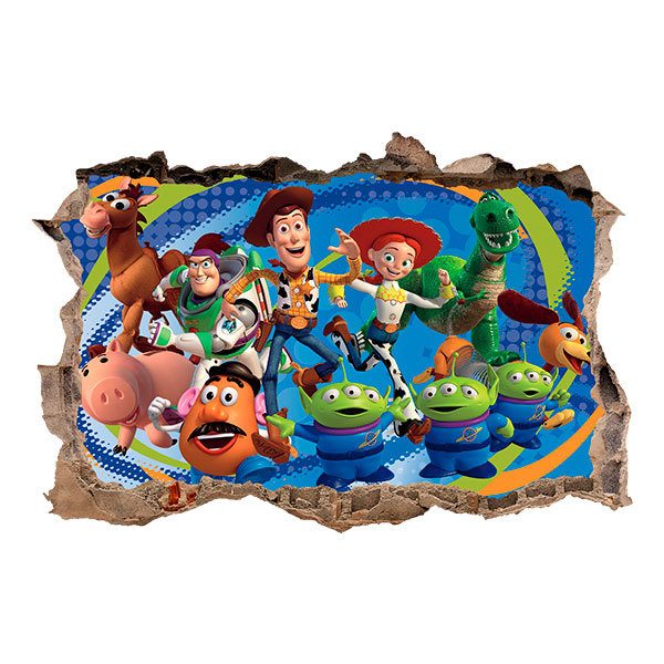 Wall Stickers: Wall sticker Hole Toy Story