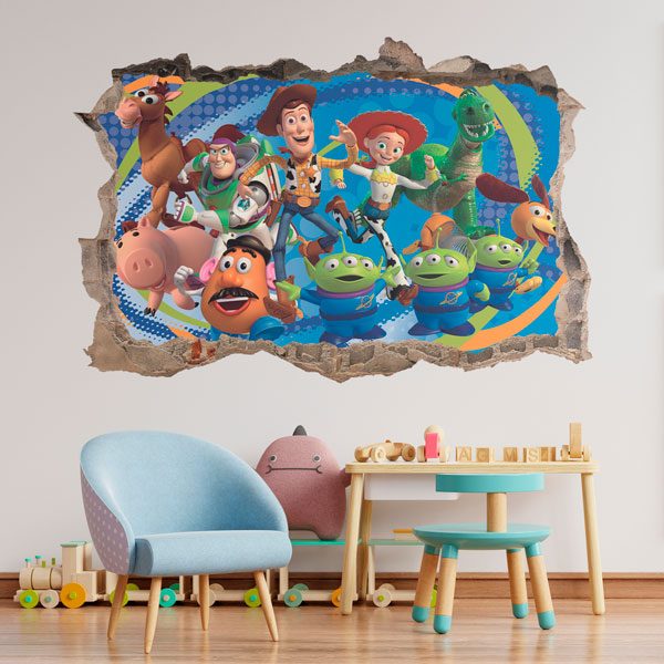 Wall Stickers: Wall sticker Hole Toy Story
