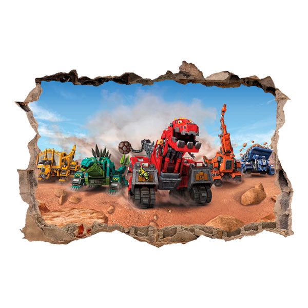 Wall Stickers: Wall sticker Hole Dinotrux