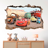 Wall Stickers: Wall sticker Hole Lightning McQueen and Friends 5