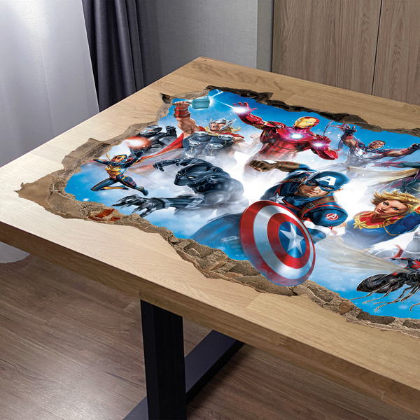 Wall Stickers: Wall sticker Hole Avengers Characters