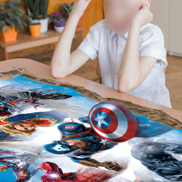 Wall Stickers: Wall sticker Hole Avengers Characters