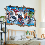 Wall Stickers: Wall sticker Hole Avengers Characters 6