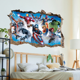 Wall Stickers: Wall sticker Hole Avengers Characters 6