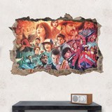 Wall Stickers: Hole Stranger Things Hawkins 3