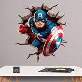 Stickers for Kids: Captain America in action 4