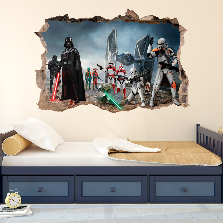 Wall Stickers: Darth Vader, Yoda - Star Wars