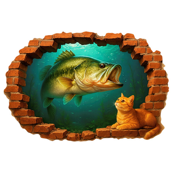 Wall Stickers: Fish and Cat Hole