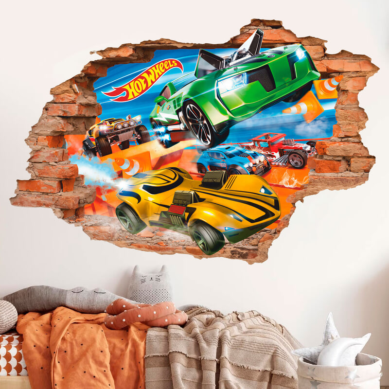Stickers for Kids: Hot Wheels Broken Wall Hole