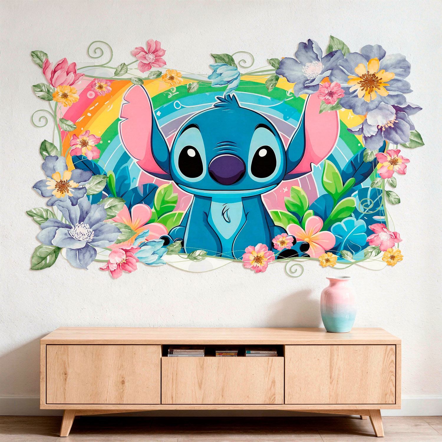 Stickers for Kids: Stitch Rainbow Floral