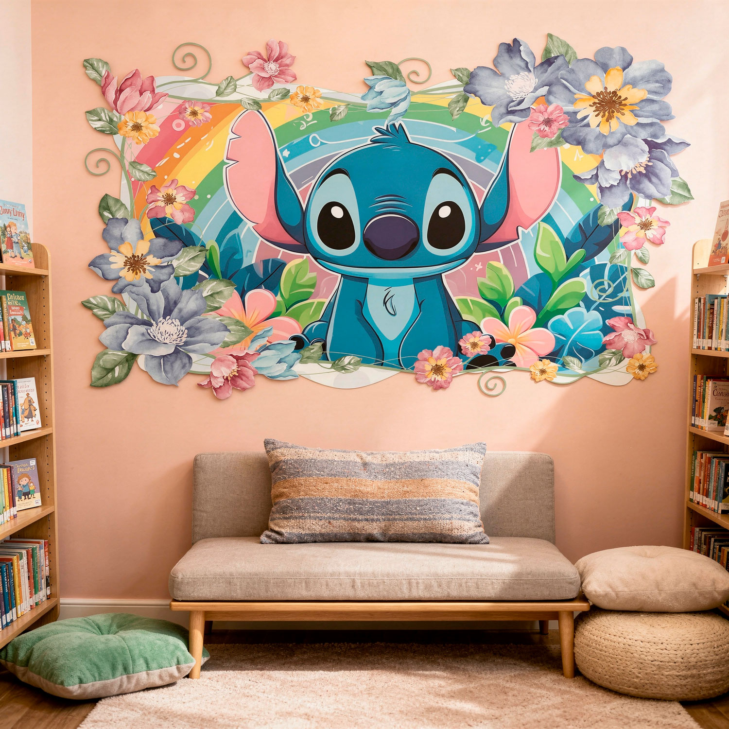 Stickers for Kids: Stitch Rainbow Floral