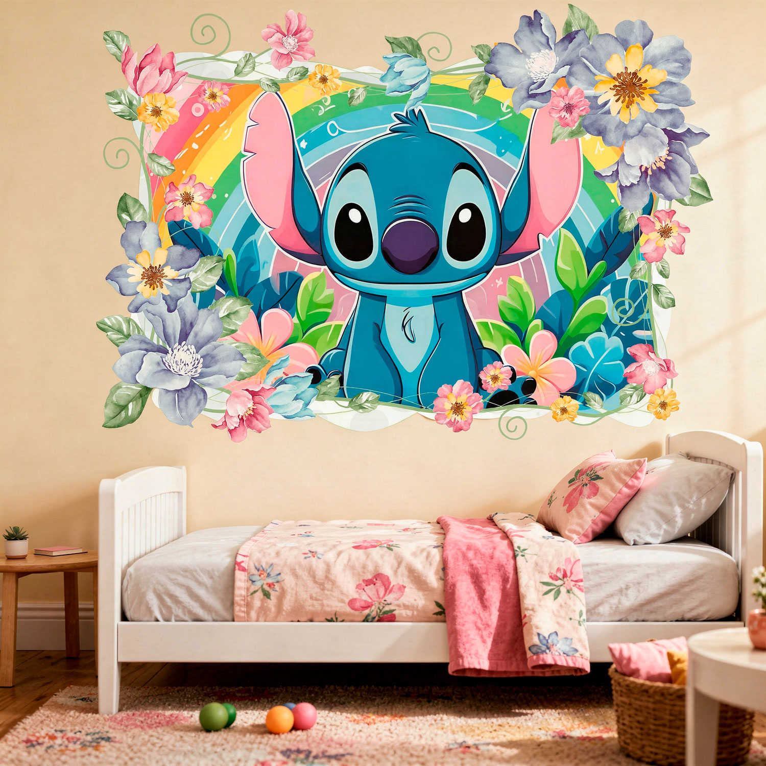 Stickers for Kids: Stitch Rainbow Floral