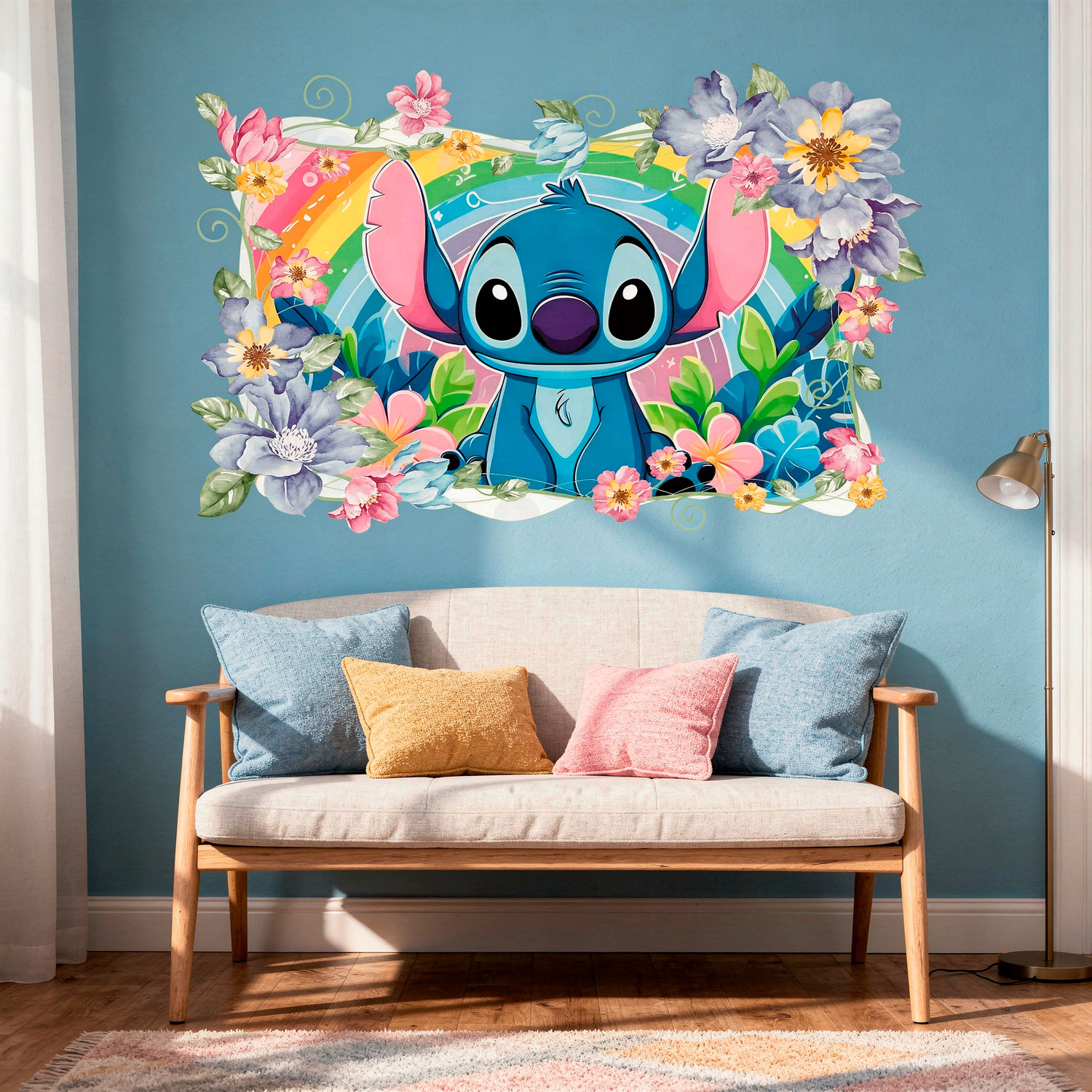 Stickers for Kids: Stitch Rainbow Floral