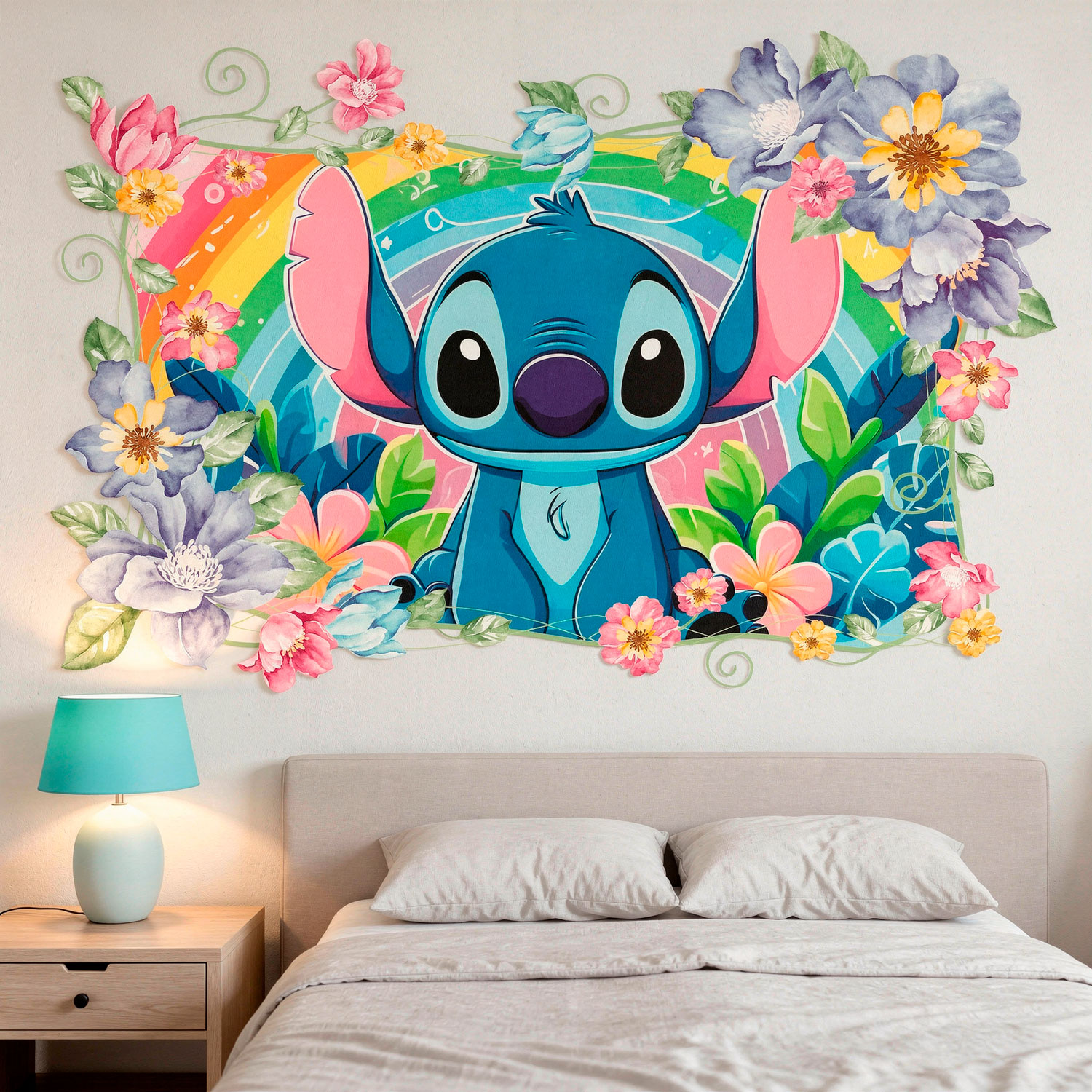 Stickers for Kids: Stitch Rainbow Floral