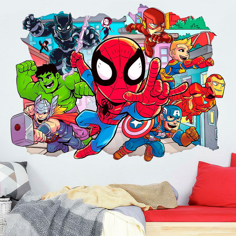 Stickers for Kids: Spider-Man & Avengers Broken 
