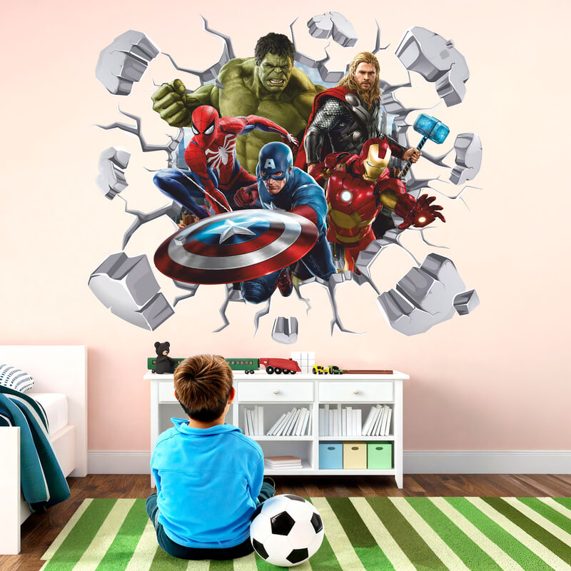 Stickers for Kids: Avengers Broken Wall