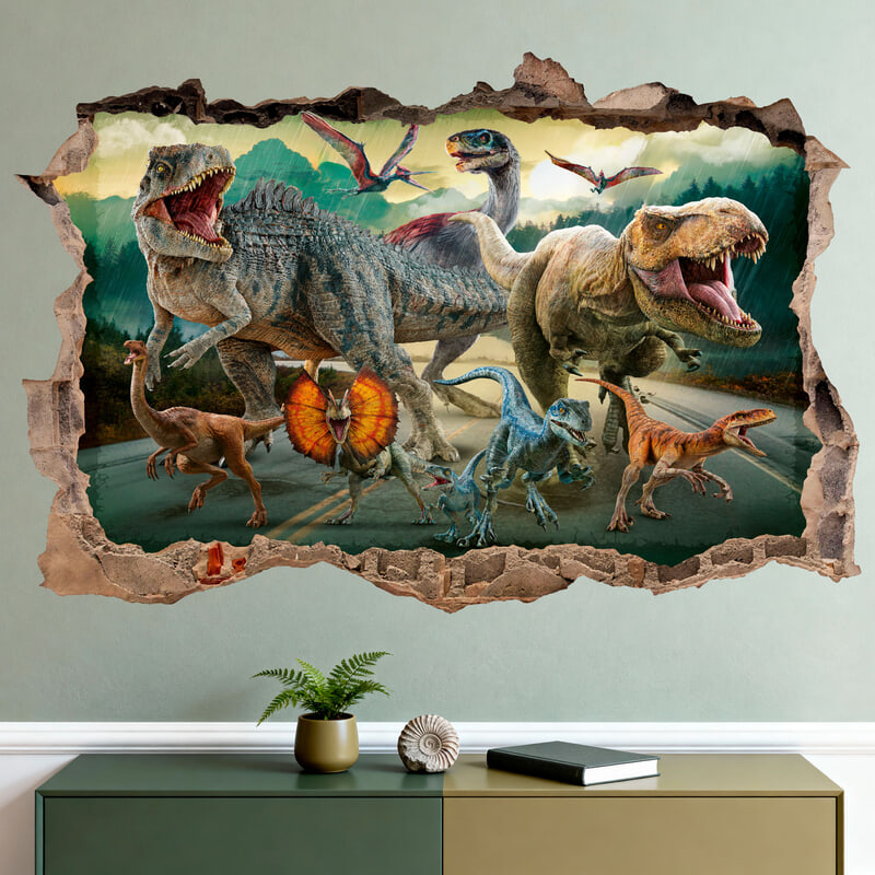 Stickers for Kids: Wall Hole Dinosaurs Jurassic World
