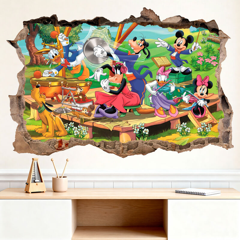 Stickers for Kids: Wall Hole Mickey and Friends Picnic