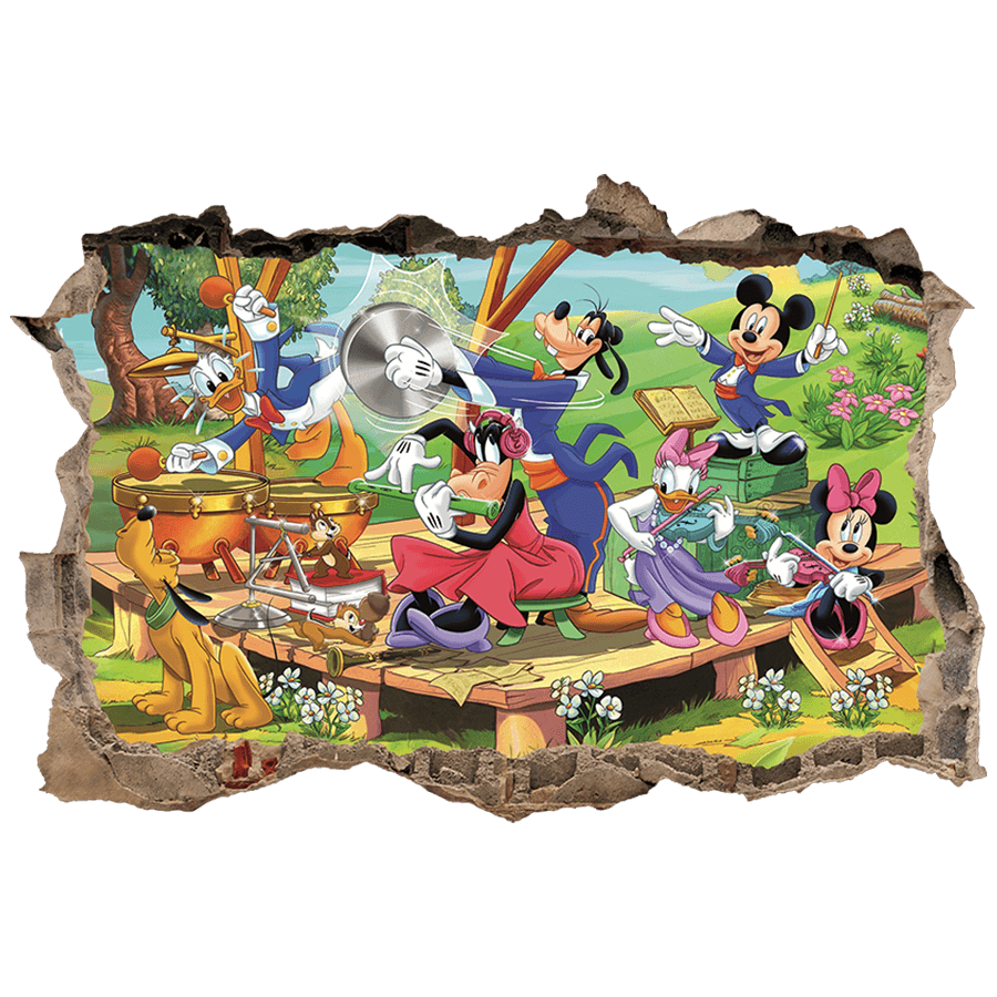 Stickers for Kids: Wall Hole Mickey and Friends Picnic