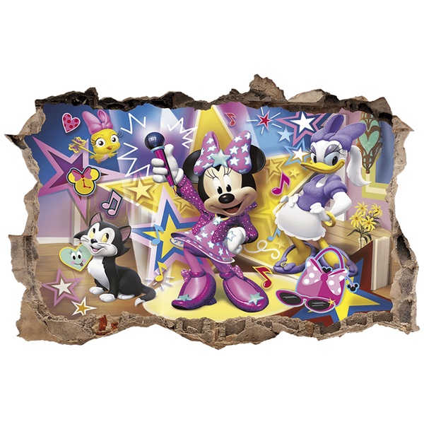 Stickers for Kids: Wall Hole Minnie and Daisy Pop Stars