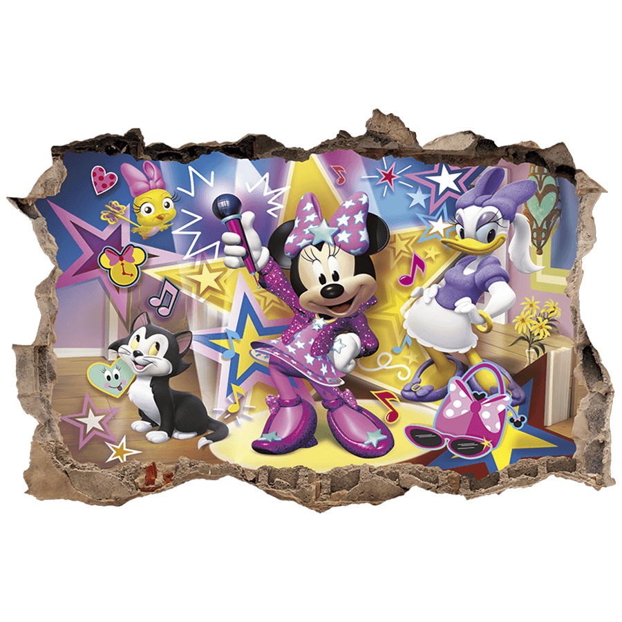 Stickers for Kids: Wall Hole Minnie and Daisy Pop Stars