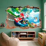 Stickers for Kids: Wall Hole Mario Kart 3