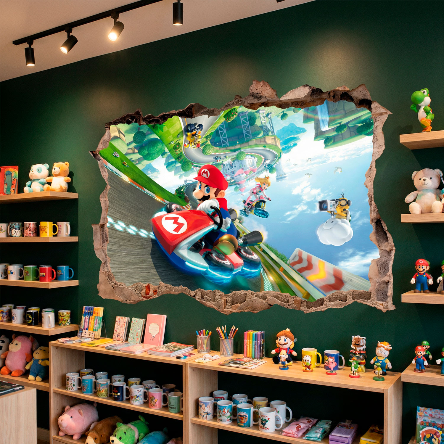 Stickers for Kids: Wall Hole Mario Kart