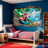 Stickers for Kids: Wall Hole Mario Kart 13