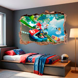 Stickers for Kids: Wall Hole Mario Kart 14