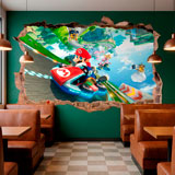 Stickers for Kids: Wall Hole Mario Kart 15